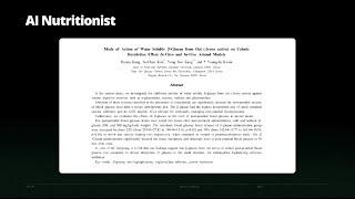 Mind Ai - Human Logic Intelligence - Demo Ai Nutritionist