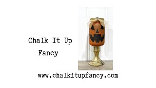 Easy Jack o Lantern with a Mason Jar Fall Decor