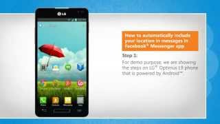 How to automatically include your location in messages in Facebook® Messenger app on LG L9 screenshot 5