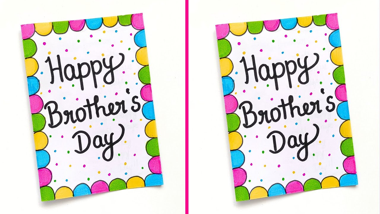 Brother's Day Greeting Card 😍 | Easy & Last Minute Brother's Day Card| How to Make Brothers Day Card