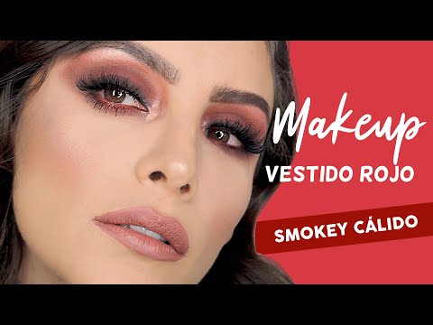 MAQUILLAJE DE NOCHE CON VESTIDO ROJO | SMOKEY CÁLIDO | Muakk.com