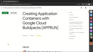 Creating Application Containers with Google Cloud Buildpacks [APPRUN] Solution