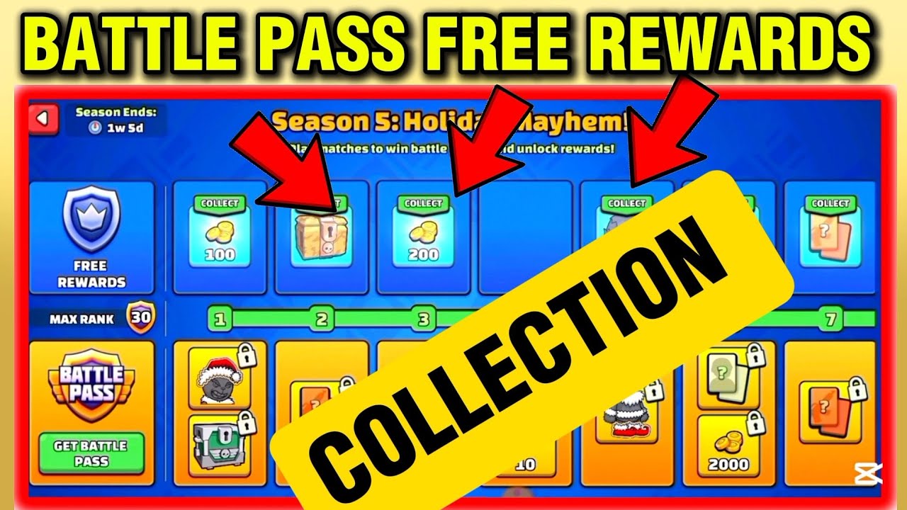 Battle pass free rewards collection in mini militia season 5 (2025 ...