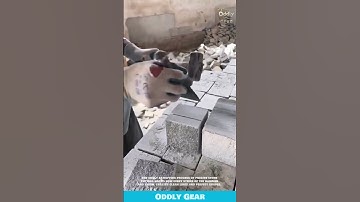 The Right Tool for Creating a Perfect Split in a Solid Piece of Rock which is Oddly Satisfying