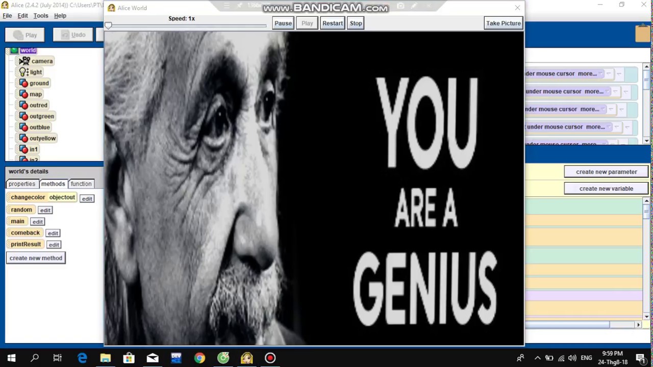 Mastermind in Alice / game written by alice programming - YouTube