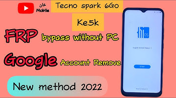 TECNO SPARK 6Go(Ke5k) FRP  bypass without PC| Remove google account by FRP bypass with new method 🔥🔥