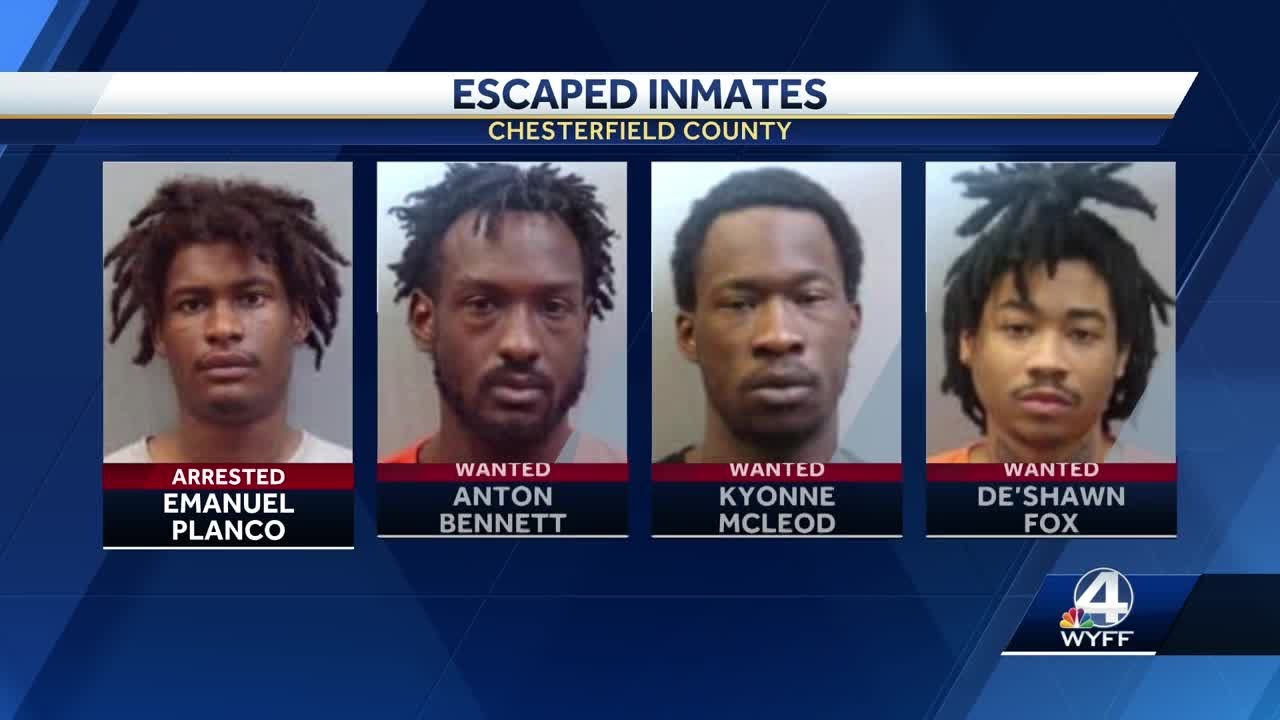 1 inmate captured after 4 inmates escape Chesterfield County Detention ...