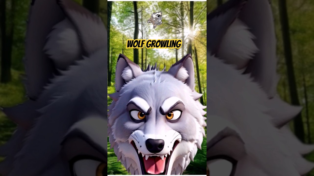 Angry Wolf Growling 