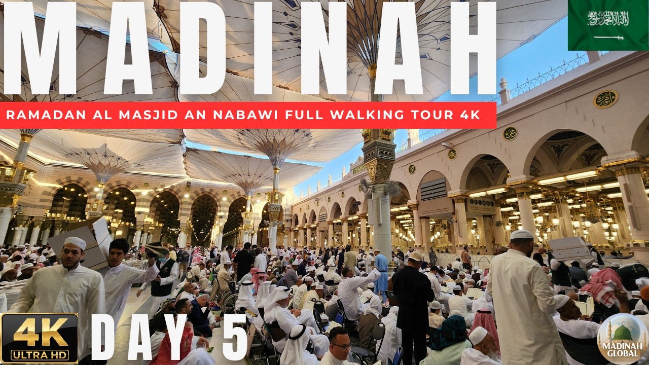 Ramadan In Madinah Iftar Preparation At Masjid Nabawi 🌙 Before Adhan Walking Tour 4K Day 5