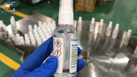 Automatic hand sanitizer liquid spray filling capping labeling machine