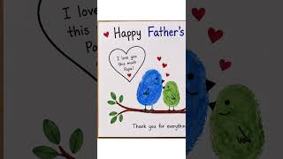 Fingerprint card DIY for Father's Day easy craft#fathersday #craft #DIYIdeas #shorts
