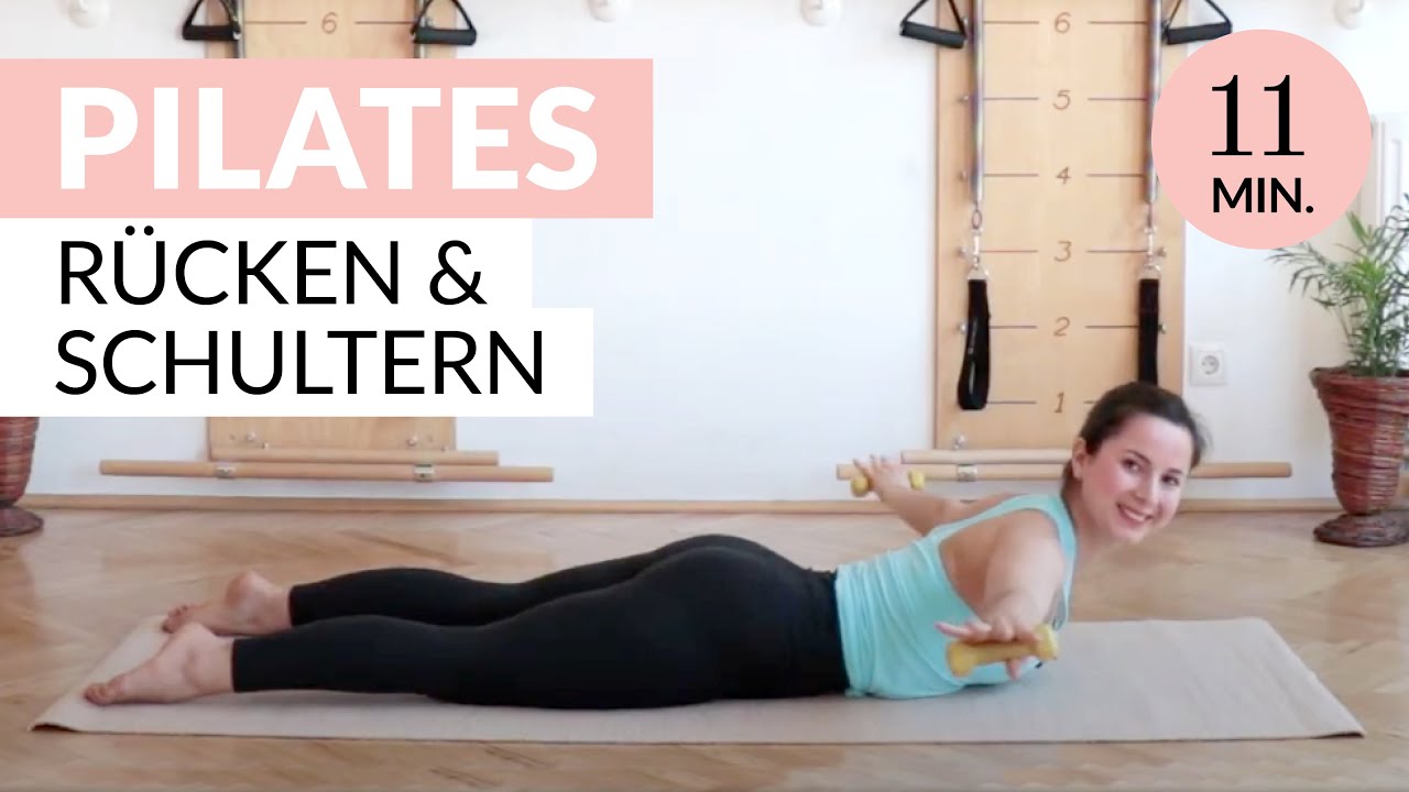 11 Minuten Pilates für Rücken und Schultern mit 0,5 kg Hanteln - YouTube