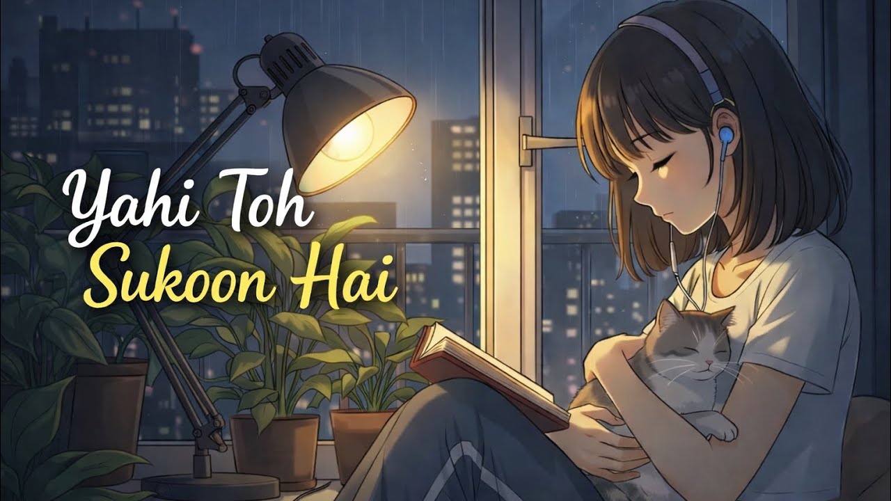 Yahi Toh Sukoon Hai | Calm Night Rain Anime Video | LoFi Peace Vibes 🌙