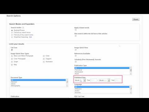 برنامج دورات الناشرين - EBSCOhost Advanced Searching Tutorial