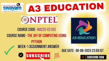 NPTEL The Joy of Computing Using Python Week 1 Assignment Answers | July–Dec 2025 | NOC25-CS103