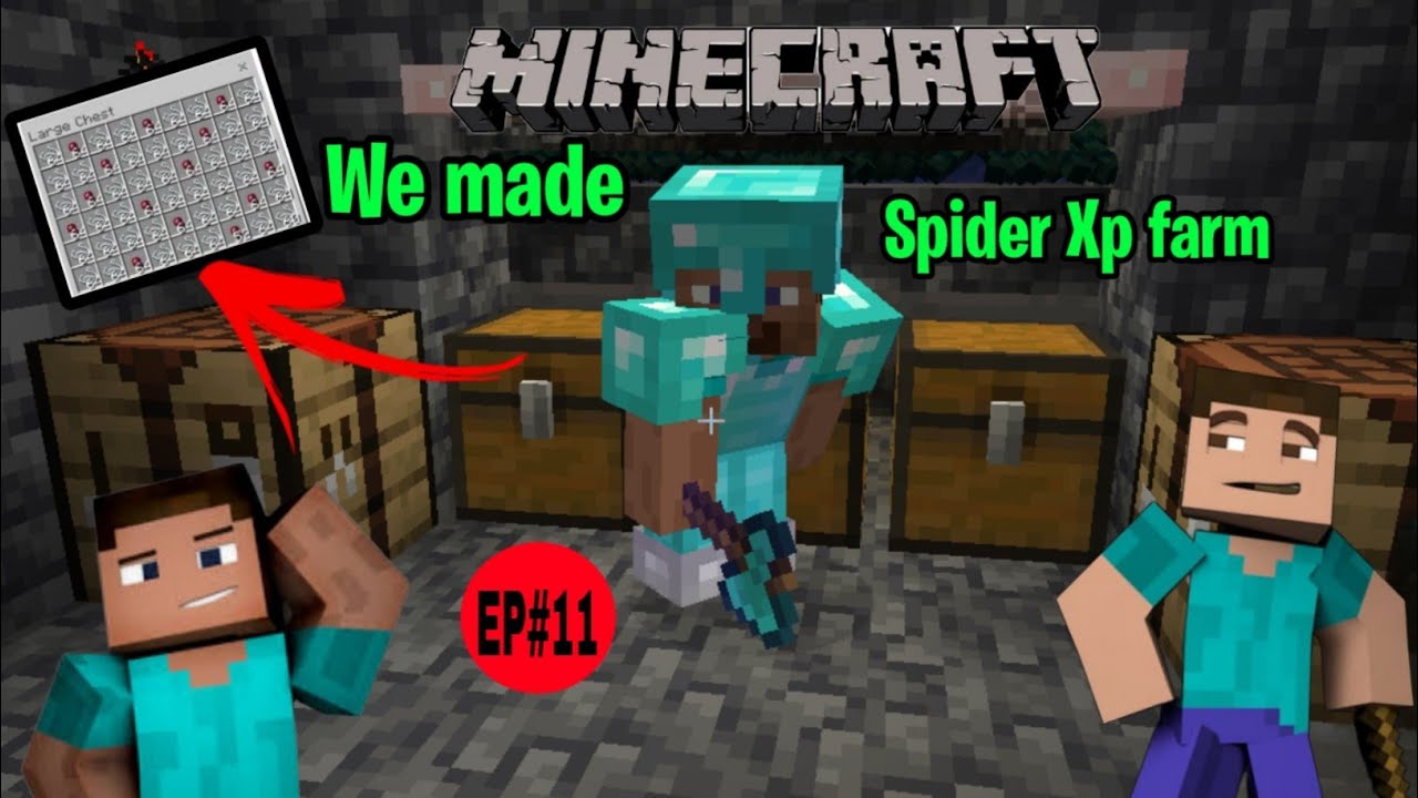 I Mde Cave Spider Xp Farm |Survival Series Ep 11 