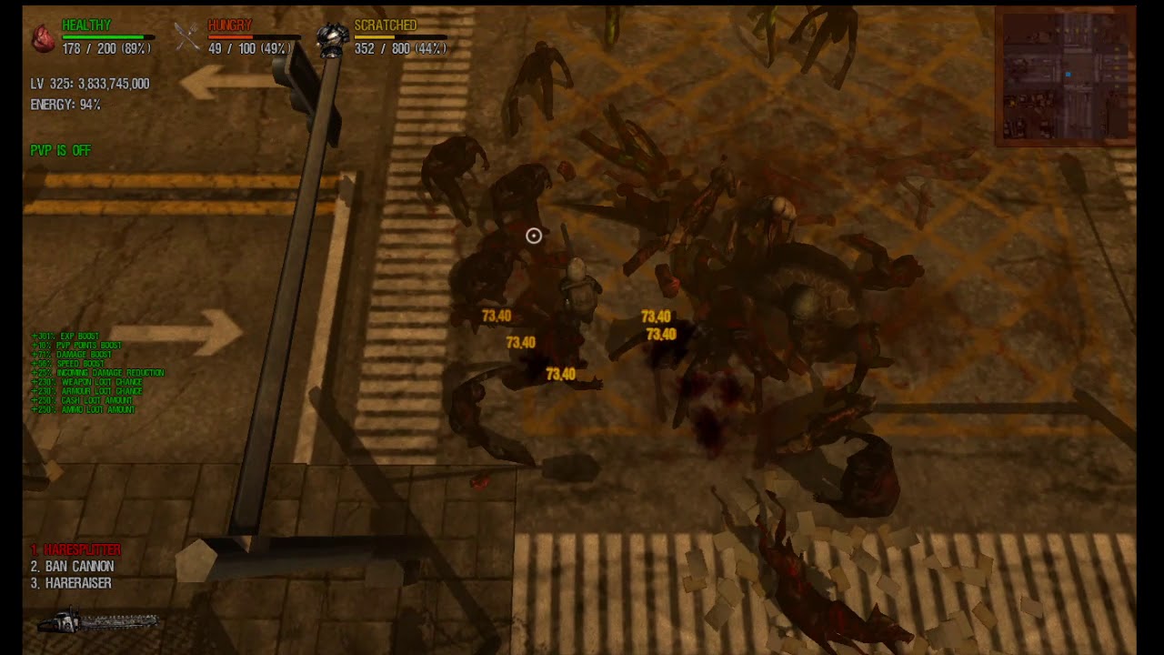 Dead Frontier Haresplitter short test (new Easter chainsaw) YouTube