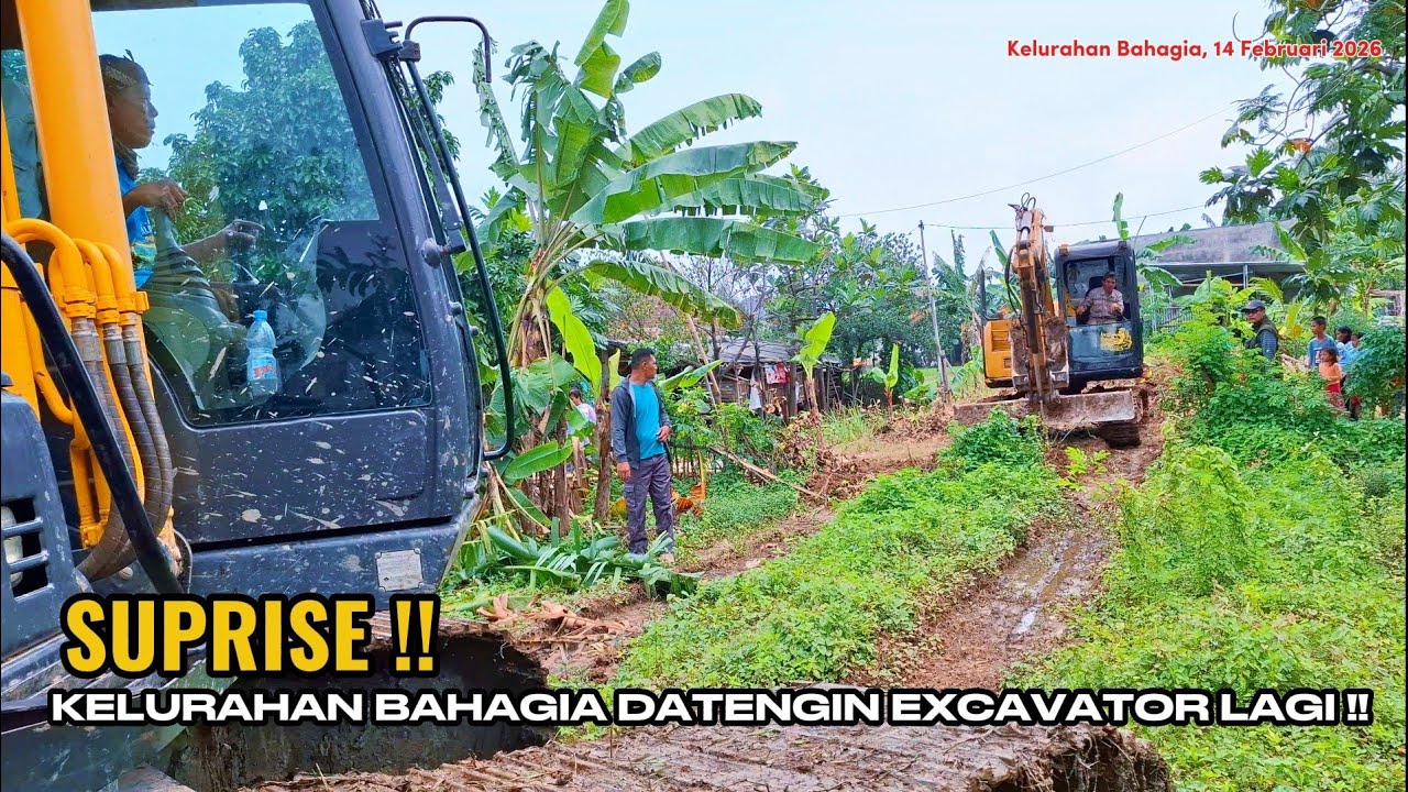 SURPRISE ‼️ DATANG EXCAVATOR TAMBAHAN UNTUK MAKSIMALKAN NORMALISASI KALI KELURAHAN BAHAGIA ‼️