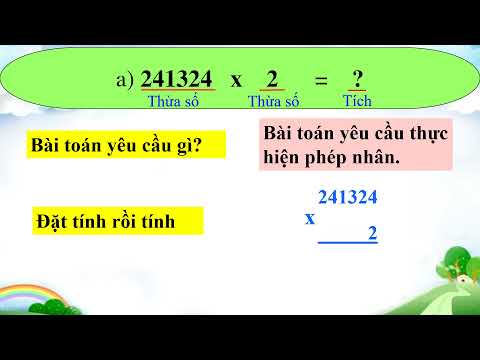 Video Lớp 4 - Môn Toán - Nhân với số có một chữ số - Tuần 10 - YouTube