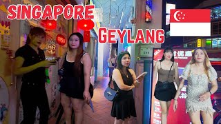 Geylang Singapore Night Walk Food, Neon & Red Light District Streets #Singapore #Geylang #nightlife 