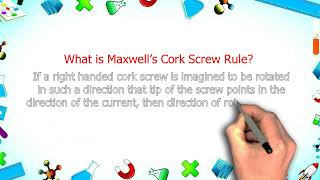 What is Maxwell’s Cork Screw Rule | define Maxwell’s Cork Screw Rule | trending saurabh