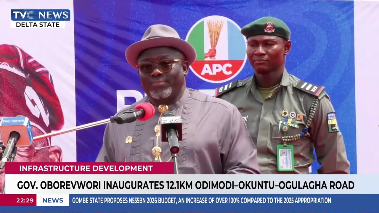 Gov Oborevwori Inaugurates 12.1KM Odimodi-Okuntu-Ogulagha Road