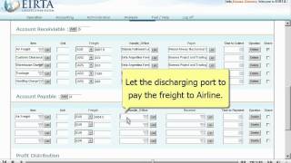 Air Shipment Input (2) - Eirta Logistics Web System Video Tutorial