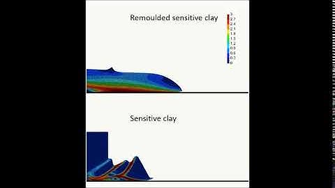 Collapse of columns of fully remoulded and undisturbed sensitive clays
