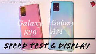 Samsung Galaxy S20 vs Samsung Galaxy A71 | SpeedTest and Display comparison