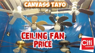 CEILING FAN WITH LIGHT & DESIGN | CANVASS TAYO SA CITIHARDWARE