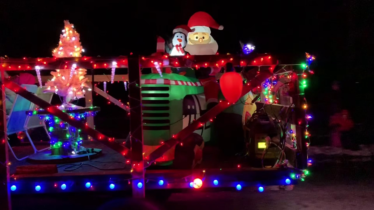 Greenwich, NY Lighted Tractor Parade 2018 - YouTube