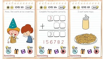 Brain Test Level 103 104 105 Walkthrough