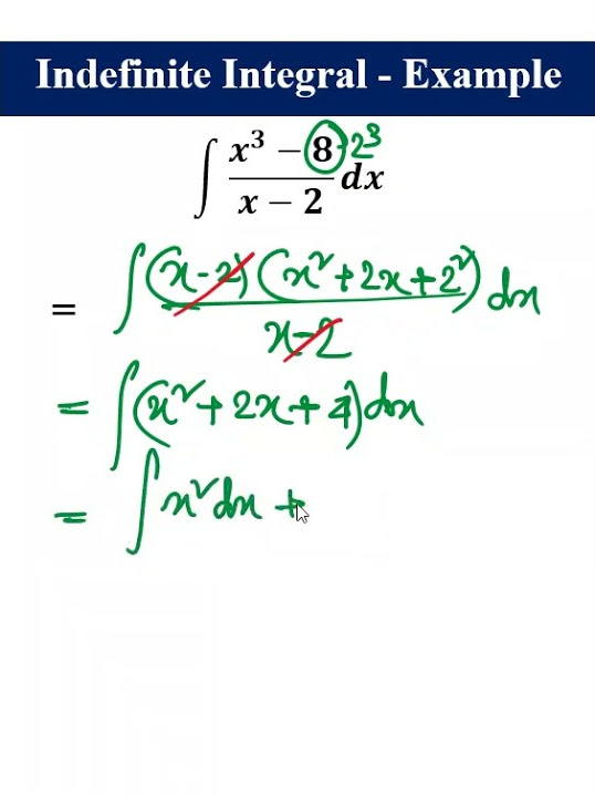 Indefinite Integral - Example #shorts #maths #mathpractice #calculus # ...