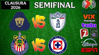 FECHAS HORARIOS Y CANALES PARA LAS SEMIFINALES DE LA LIGA MX CLAUSURA 2026