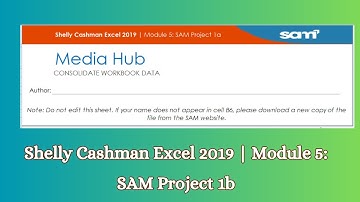 Shelly Cashman Excel 2019 | Module 5: SAM Project 1b #shellycashmanexcel #module5 #samproject1a