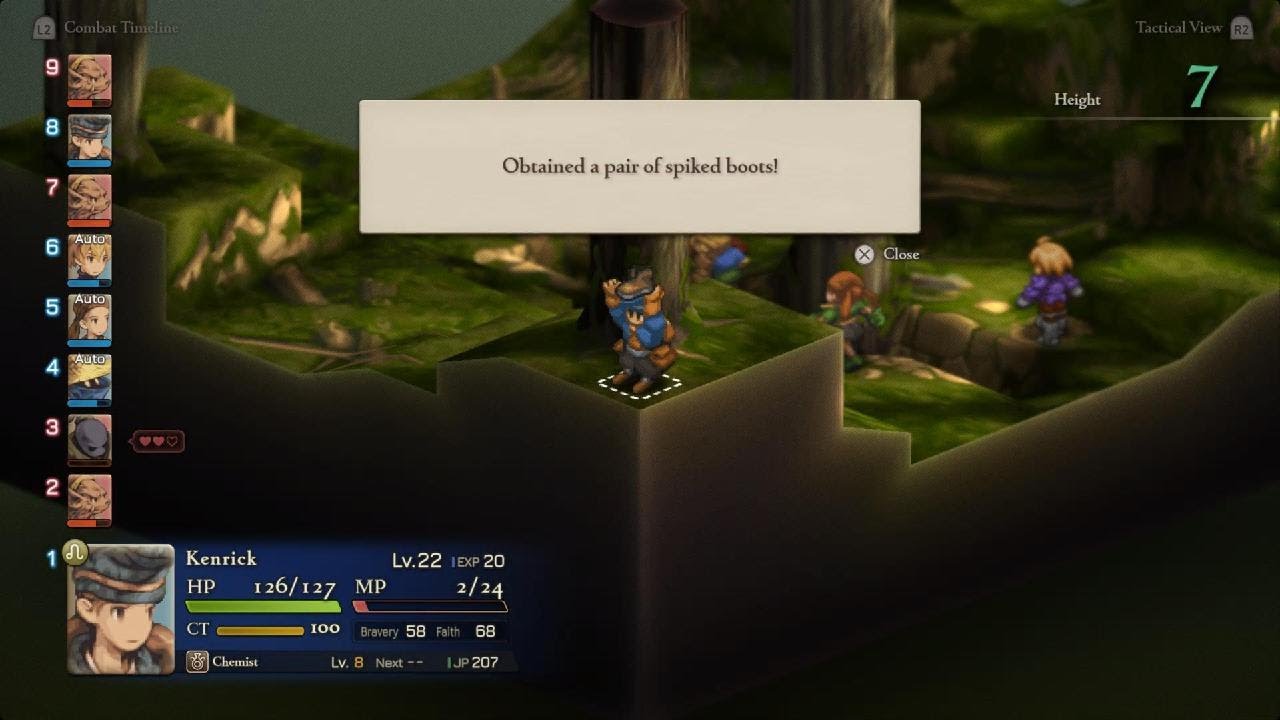 Araguay Woods: Free Ovelia Pt.4 (Treasure: Spiked Boots) | Tactician Mode | FFTTIC PS5