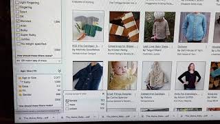 Inside Ravelry:  Searching and selecting for patterns and yarns.