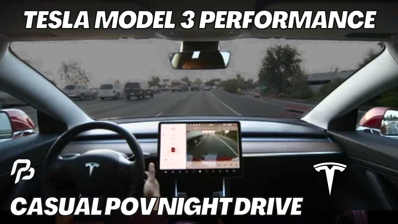 Tesla Model 3 Performance | POV Drive in the NIGHT CITY! - YouTube