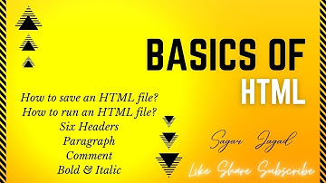 Basics of HTML| Header | P tag | Bold | Italic | How to run HTML file