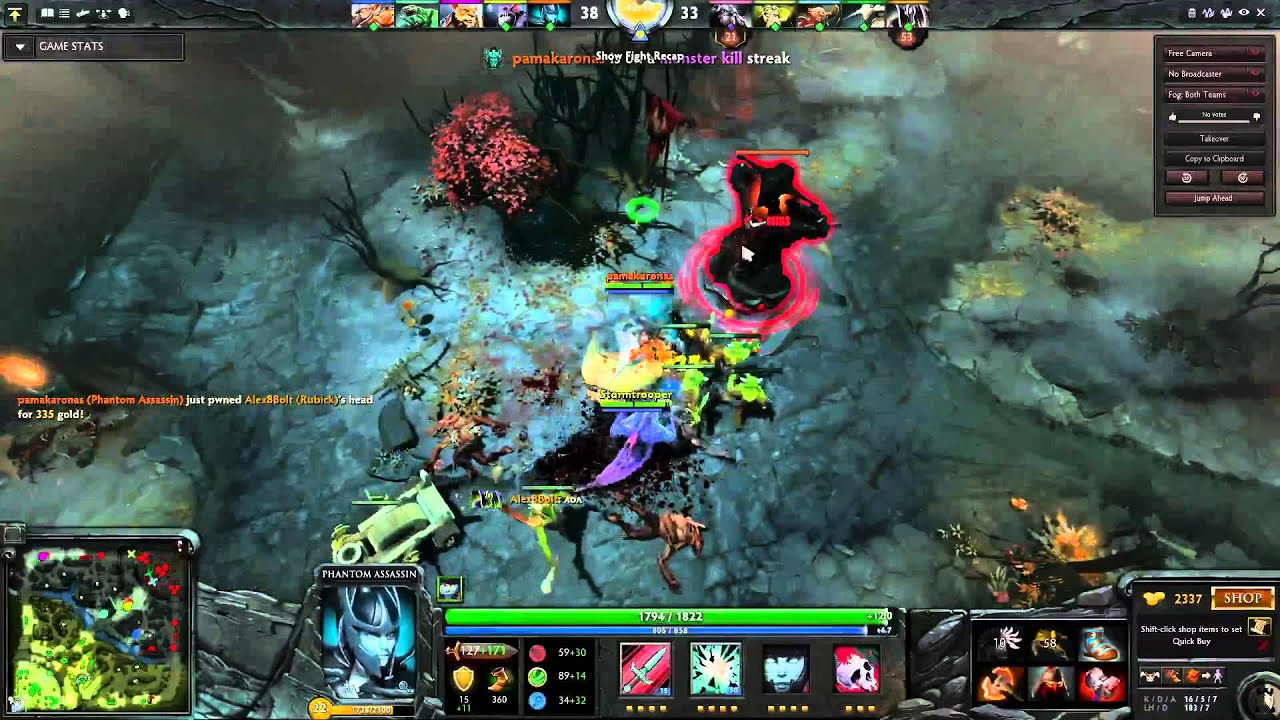 Dota 2 Phantom Assassin one hit kill amazing crit dmg