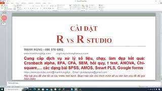 Cài đặt R và R studio | Bước đầu tiên phải làm được nếu muốn chạy R