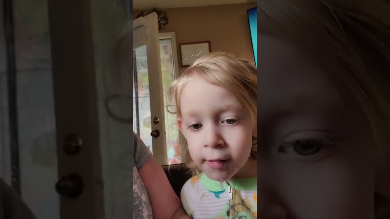 Korbyn making spit bubbles