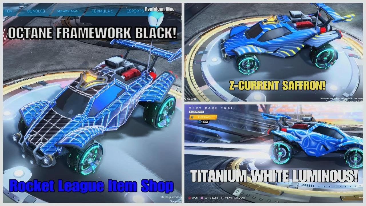 Rocket League Item Shop 🚀[ BLACK OCTANE FRAMEWORK!]|Ryufalcon Blue