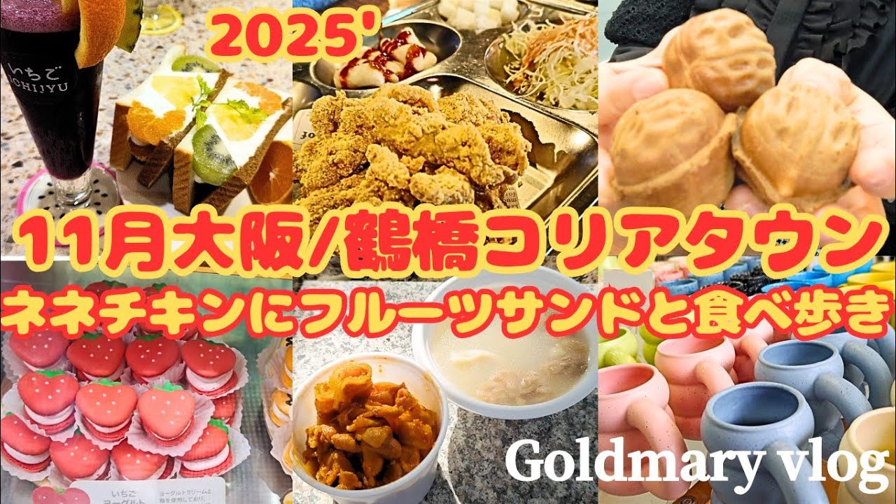 2025年11月大阪/鶴橋コリアタウン☆秋の食べ歩きソルロンタンにくるみパン、ネネチキンにフルーツサンドが絶品でした♡