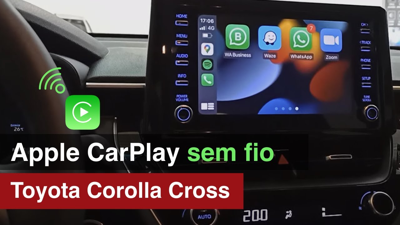 Toyota Corolla Cross - Adaptador Apple CarPlay sem fio (wireless)