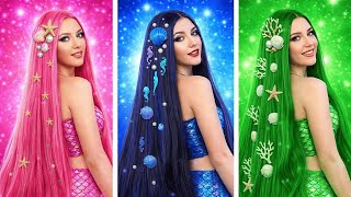 NERD to MERMAID Makeover 👑✨ How to Turn into a Mermaid Net Worth