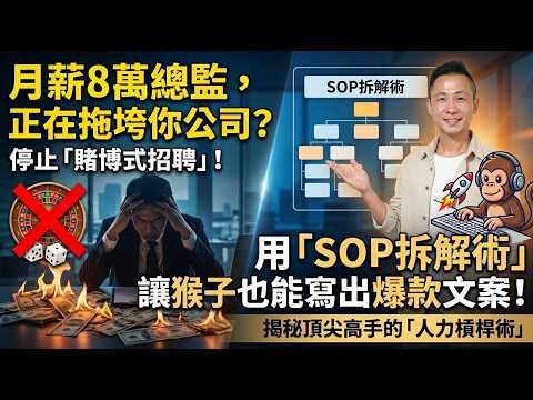 月薪 8 萬的總監正在拖垮你的公司？用「SOP 暴力拆解術」，讓猴子也能寫出爆款文案