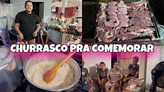 CHURRASCO COM TODA FAMÍLIA🥰VOU ALUGAR ESSA CASA?🏠 LUCAS VAI COMEÇAR A ESTUDAR📚GLÓRIA A DEUS