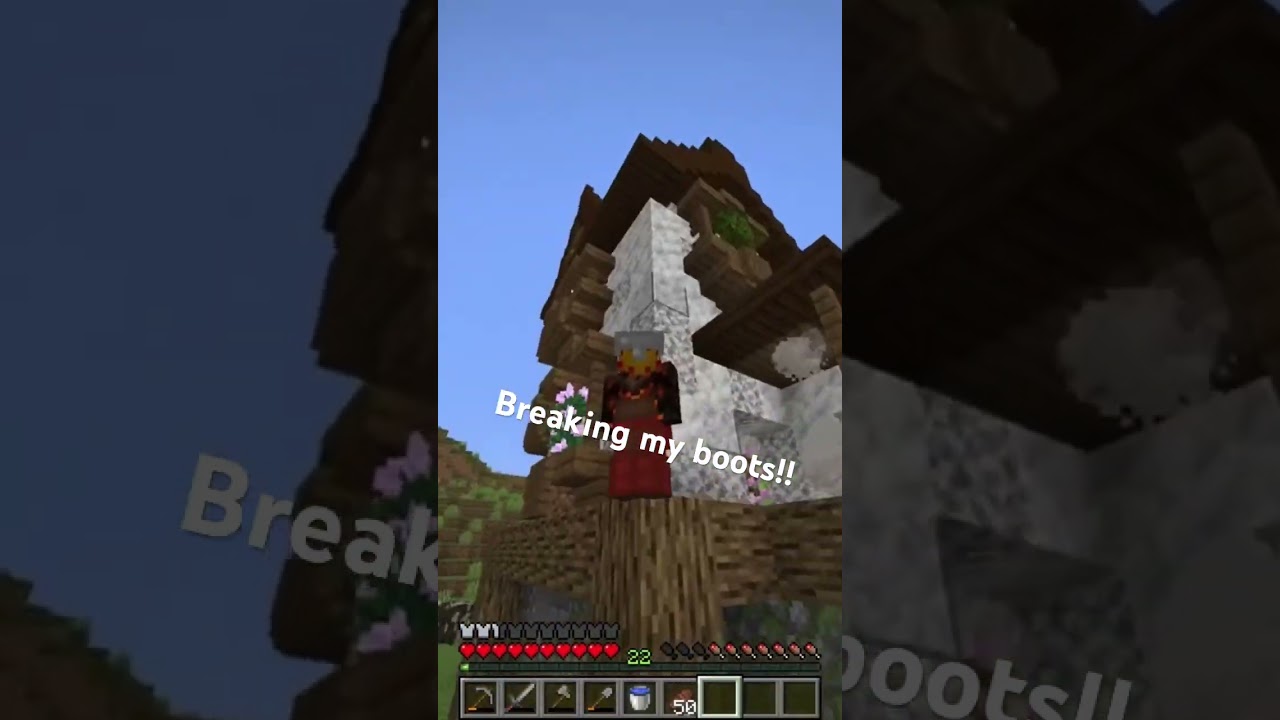 Destroying my boots! #minecraft #gaming #minecraftmemes #memes #funny #survival