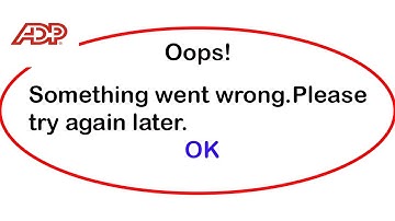 Fix ADP Mobile App Oops Something Went Wrong Error | Fix ADP Mobile went wrong error | PSA 24